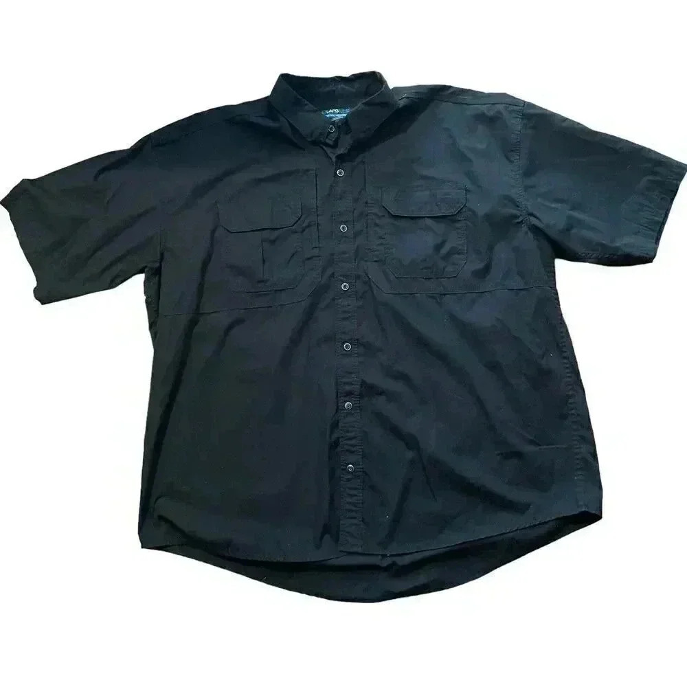 LAPG Tactical Field Shirt 2.0 Size 3XL Ventilated Black Snap Button Ripstop 3X